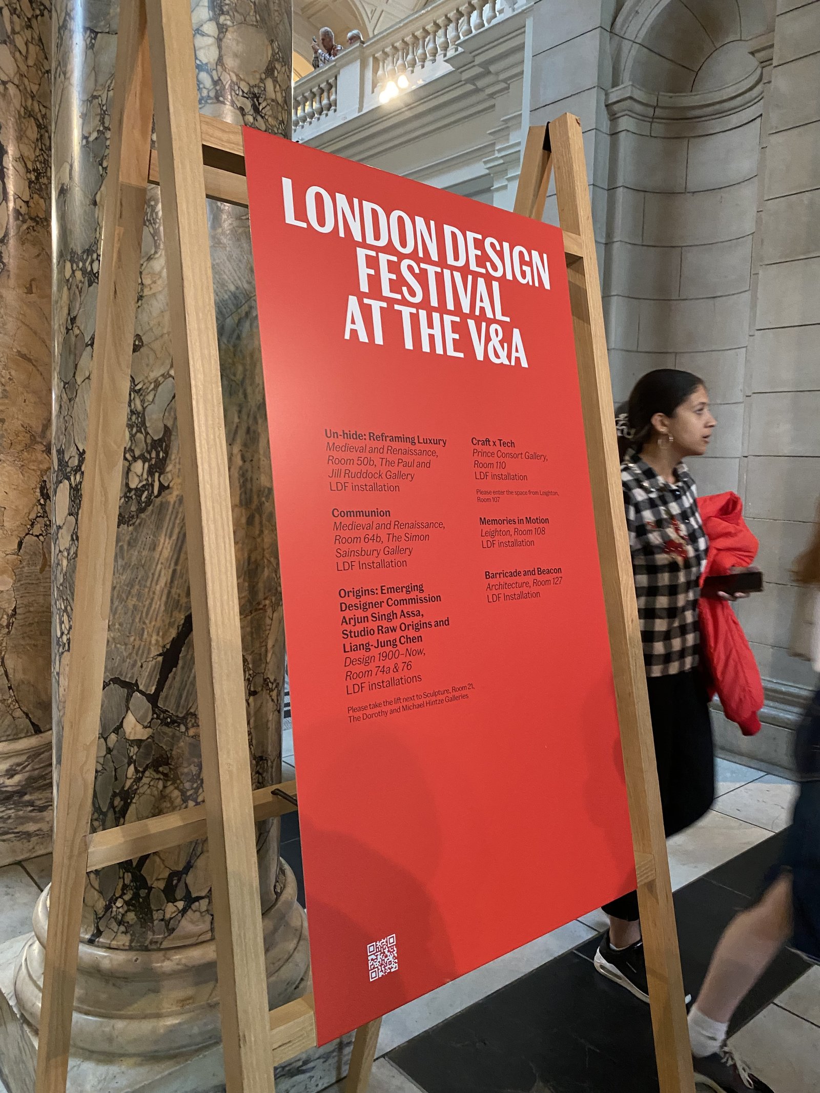 A London Design Festival display inside the Victoria and Albert Museum